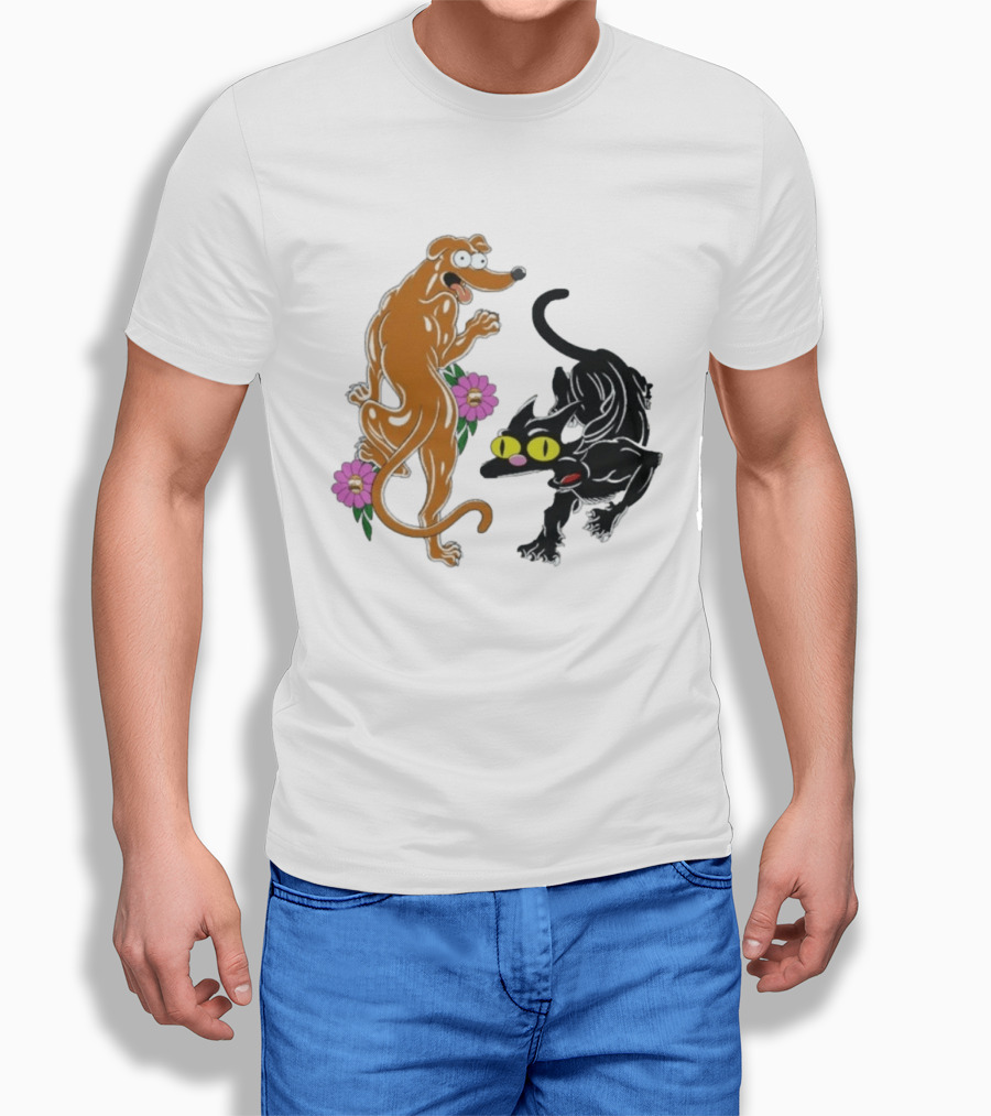 Buff Santa's Little Helper Snowball Ned Flanders Flowers T-Shirt
