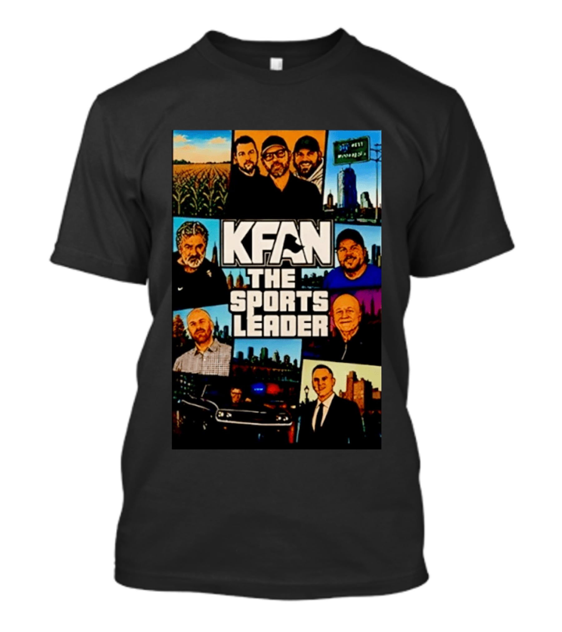 KFAN The Sports Leader Radio Personalities Illustrated T-Shirt