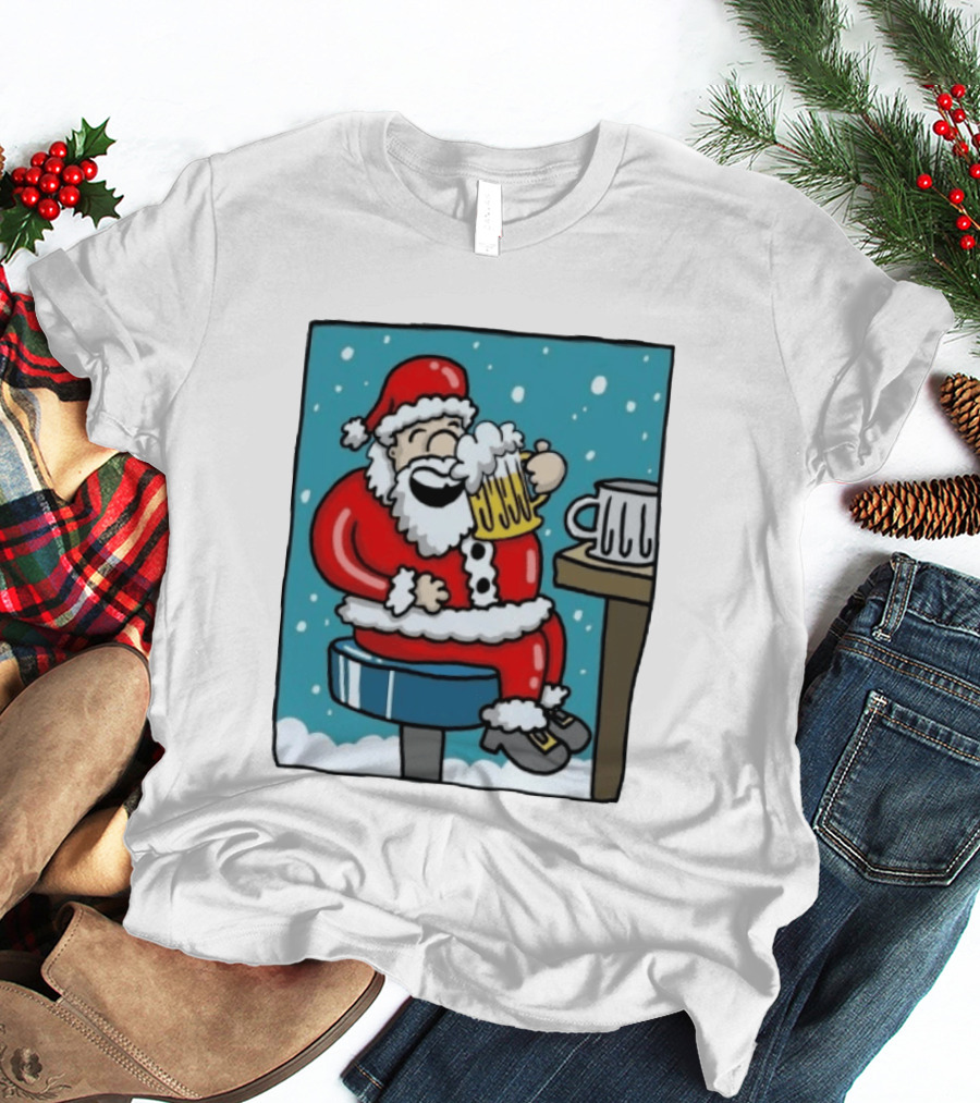 Santa Claus It's The Most Wonderful Time For A Beer Christmas T-Shirt