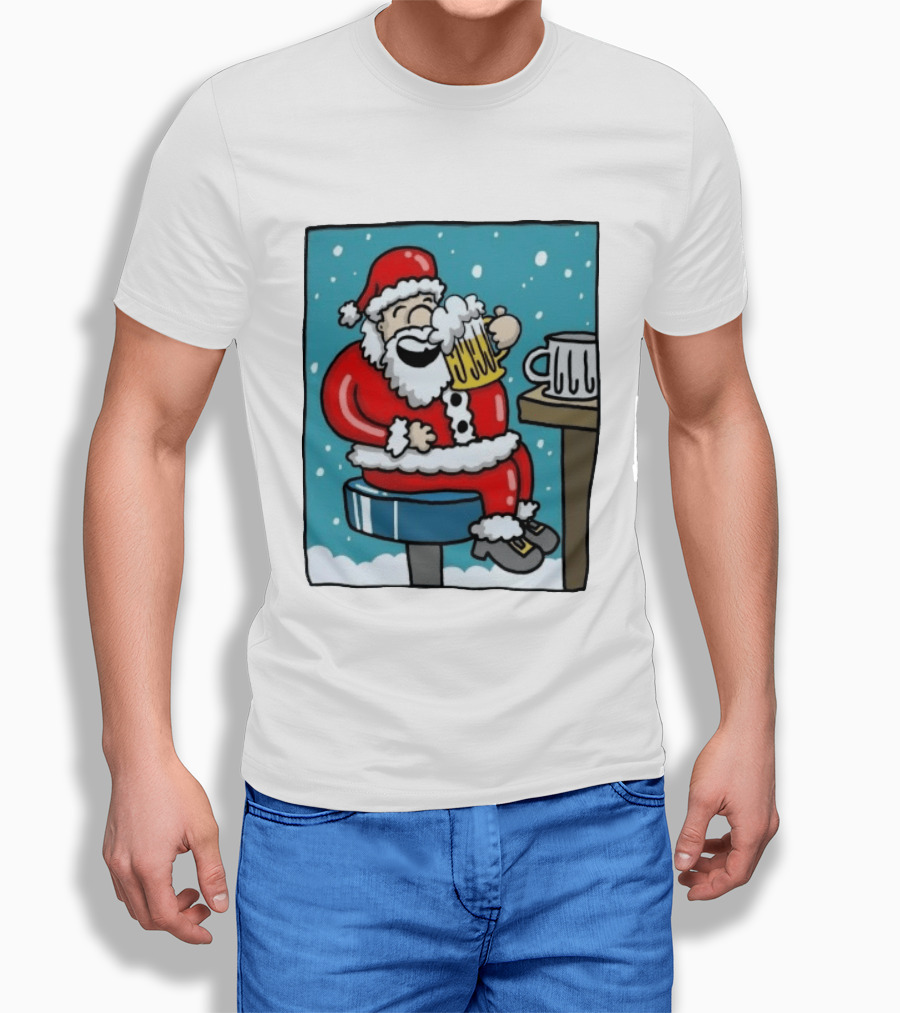 Santa Claus It's The Most Wonderful Time For A Beer Christmas T-Shirt