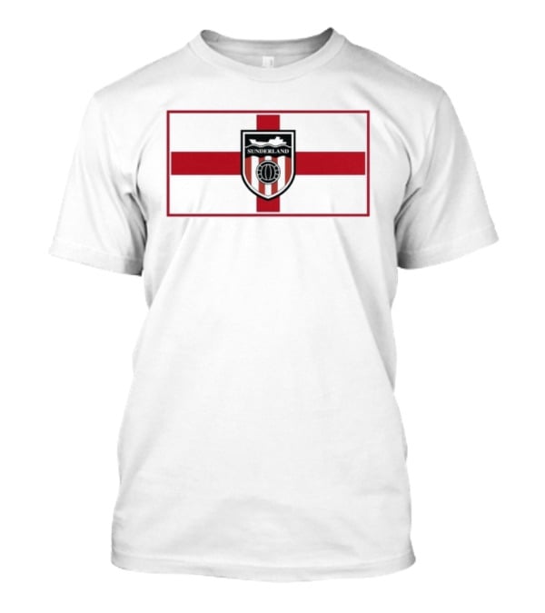 Sunderland AFC St George Cross Crest Flag Soccer Team T-Shirt