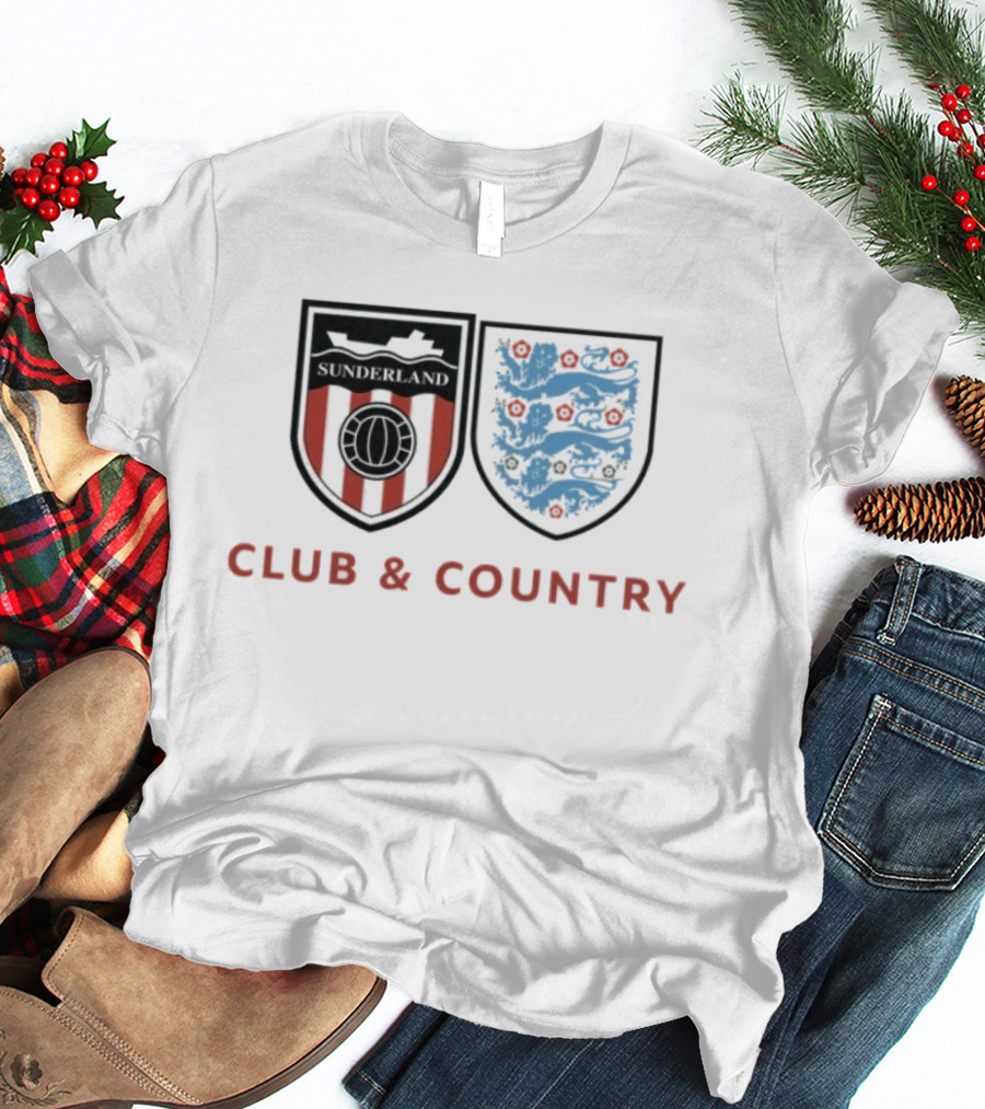 Sunderland Club & Country England Football Crest T-Shirt