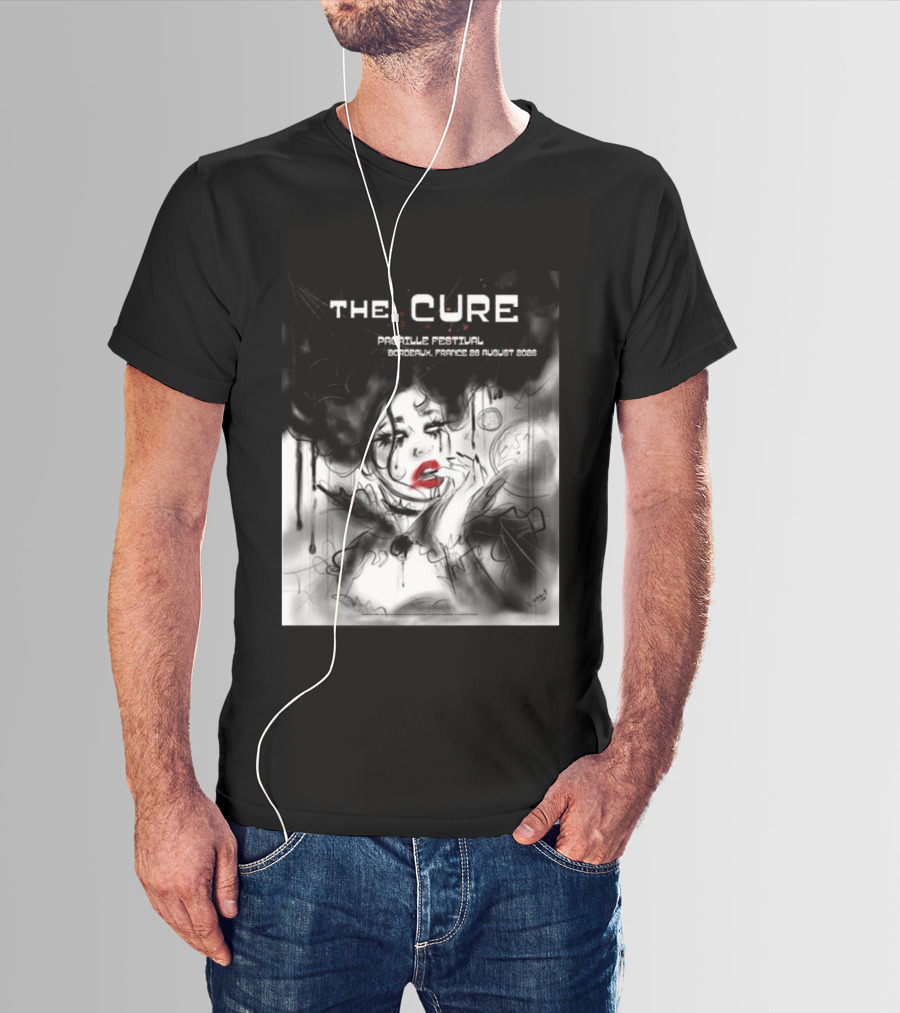 The Cure Pagaille Festival Bordeaux France 28 August 2026 Event T-Shirt