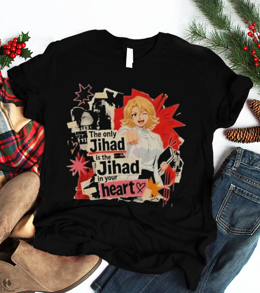 The Only Jihad Is The Jihad In Your Heart Anime Red Black Starburst Manga T-Shirt
