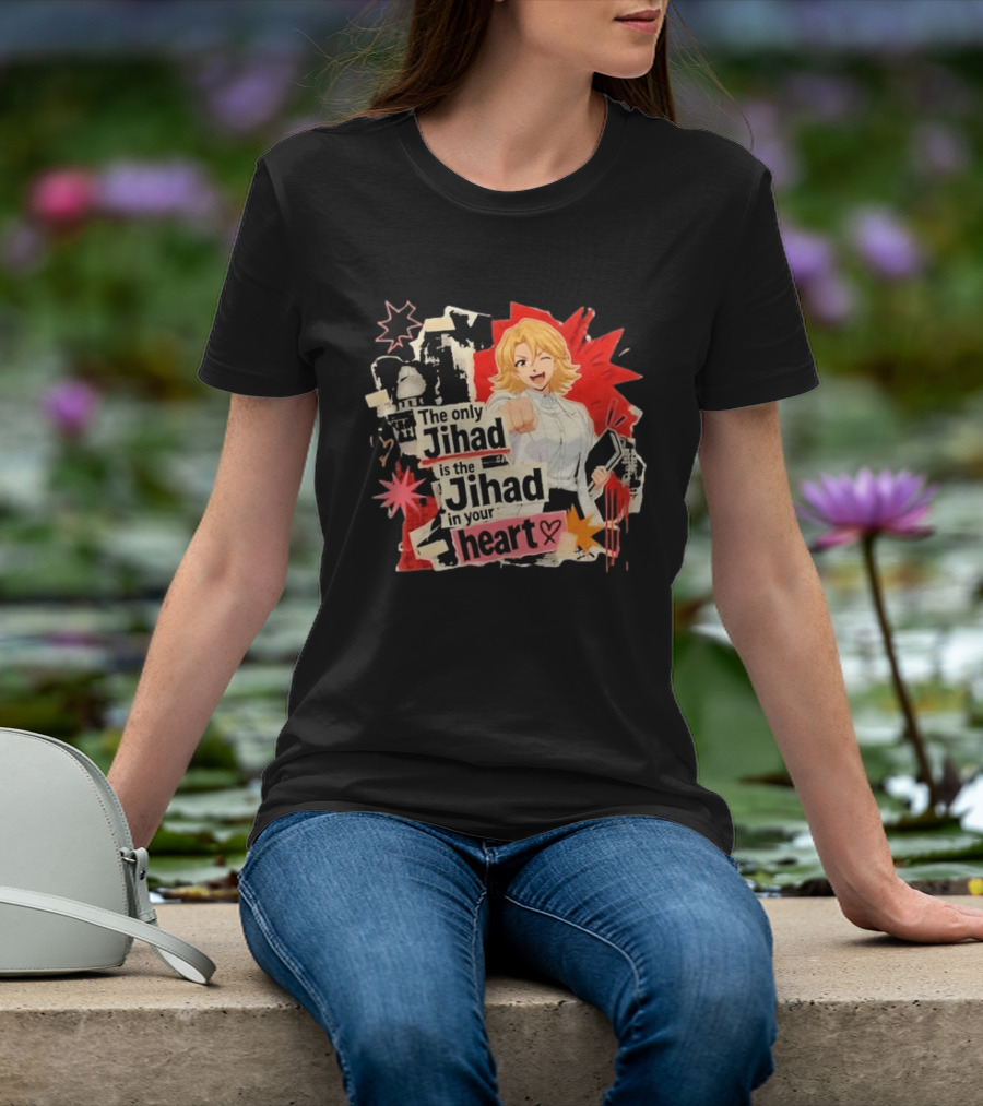 The Only Jihad Is The Jihad In Your Heart Anime Red Black Starburst Manga T-Shirt