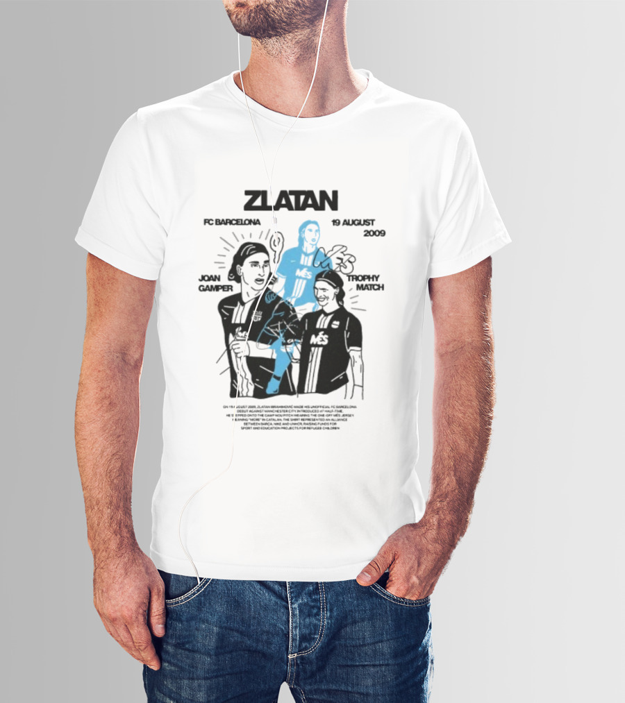 Zlatan Ibrahimović FC Barcelona 19 August 2009 Joan Gamper Trophy Més Match T-Shirt