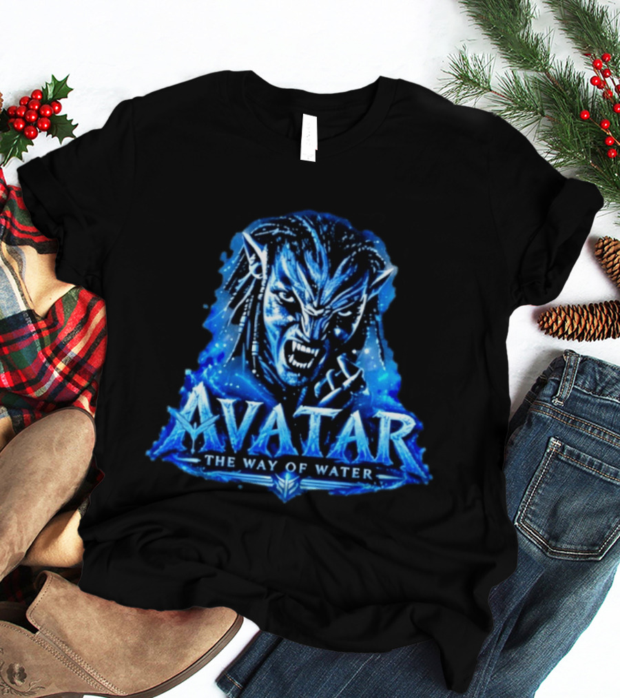 Avatar The Way Of Water Na'vi Warrior Fierce Expression T-Shirt