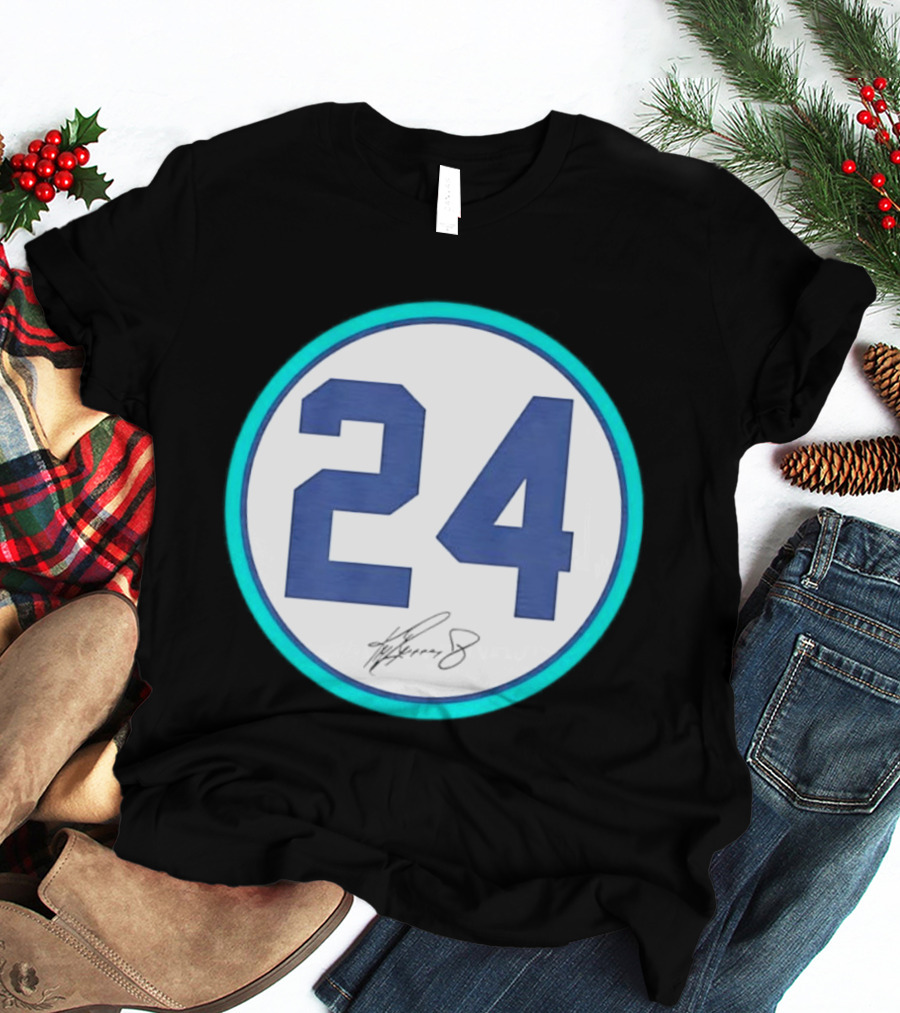 Ken Griffey Jr Number 24 Seattle Mariners Team Jersey Number T-Shirt