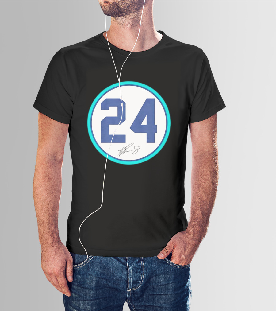 Ken Griffey Jr Number 24 Seattle Mariners Team Jersey Number T-Shirt