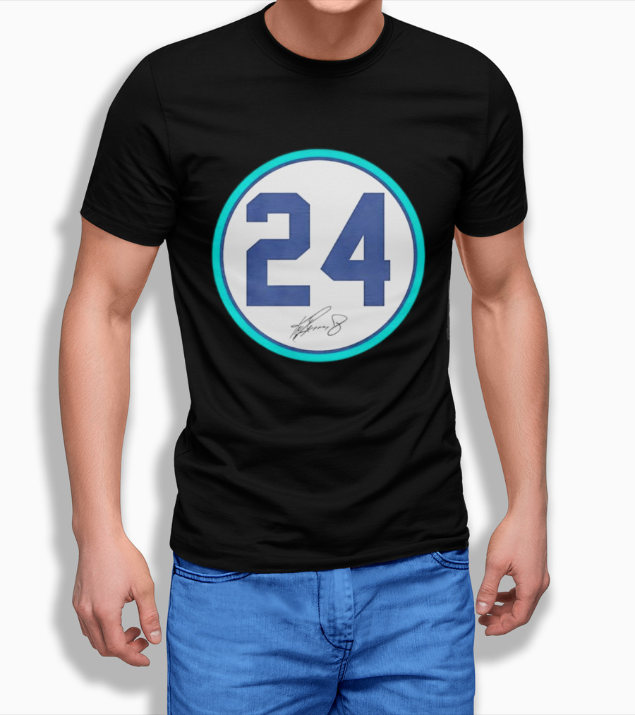 Ken Griffey Jr Number 24 Seattle Mariners Team Jersey Number T-Shirt