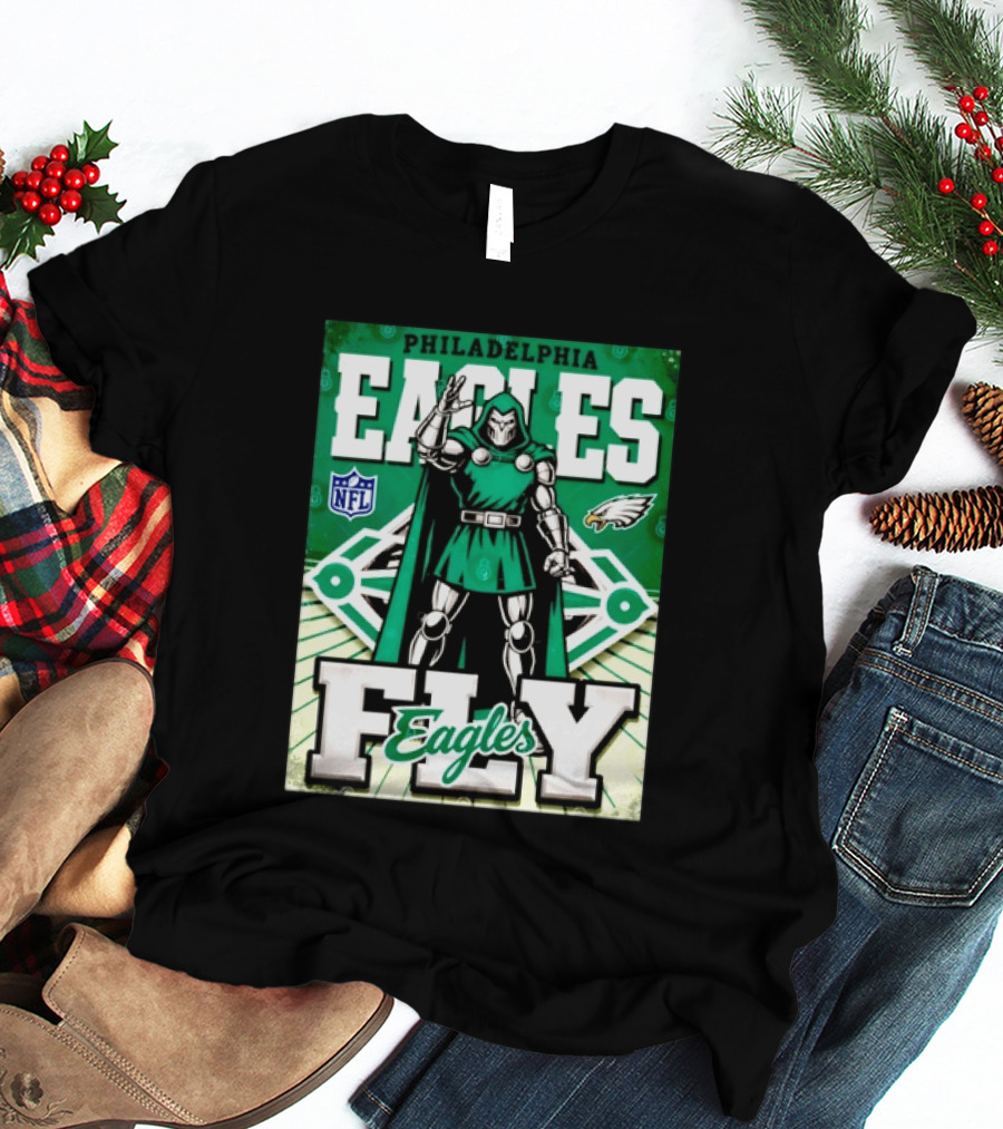 Philadelphia Eagles Doctor Doom NFL Fly Eagles T-Shirt