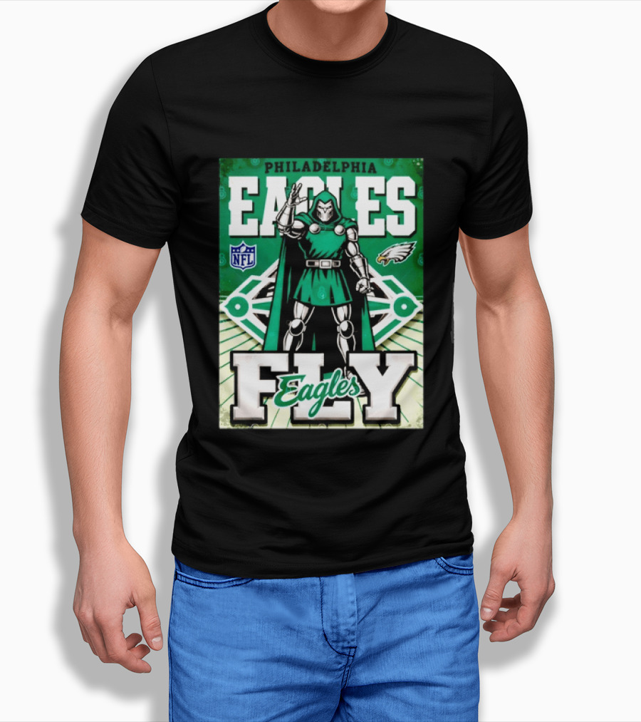 Philadelphia Eagles Doctor Doom NFL Fly Eagles T-Shirt