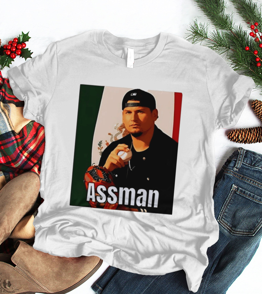 Assman Baseball Player Mexico Flag Baseball Glove Cap T-Shirt