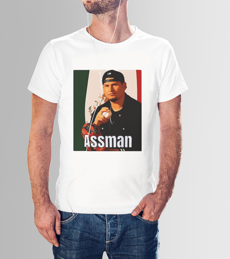 Assman Baseball Player Mexico Flag Baseball Glove Cap T-Shirt