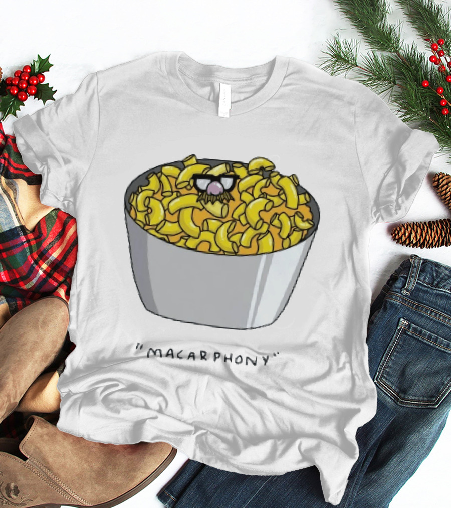 Macarphony Funny Mac And Cheese Bowl Pun T-Shirt