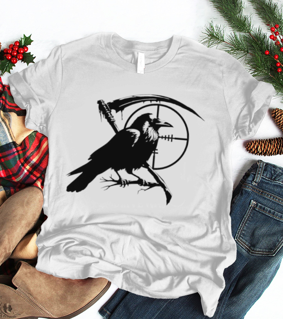 Grim Reaper Raven Sniper Scope Target T-Shirt