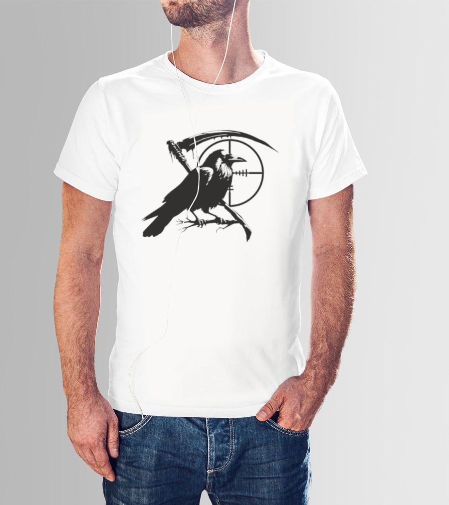 Grim Reaper Raven Sniper Scope Target T-Shirt