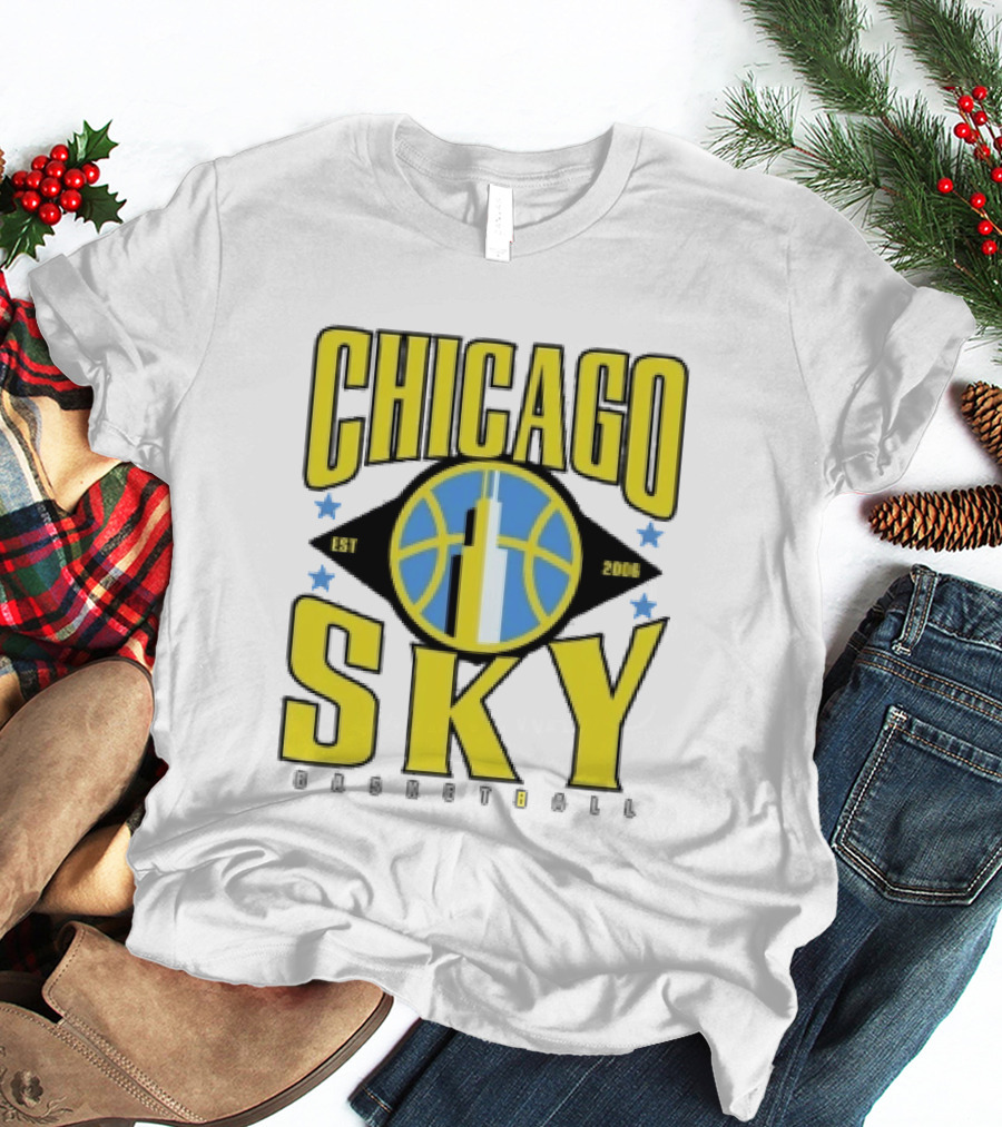 Chicago Sky Est 2006 Basketball Skyline WNBA T-Shirt