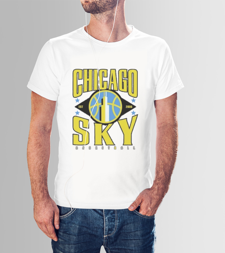 Chicago Sky Est 2006 Basketball Skyline WNBA T-Shirt