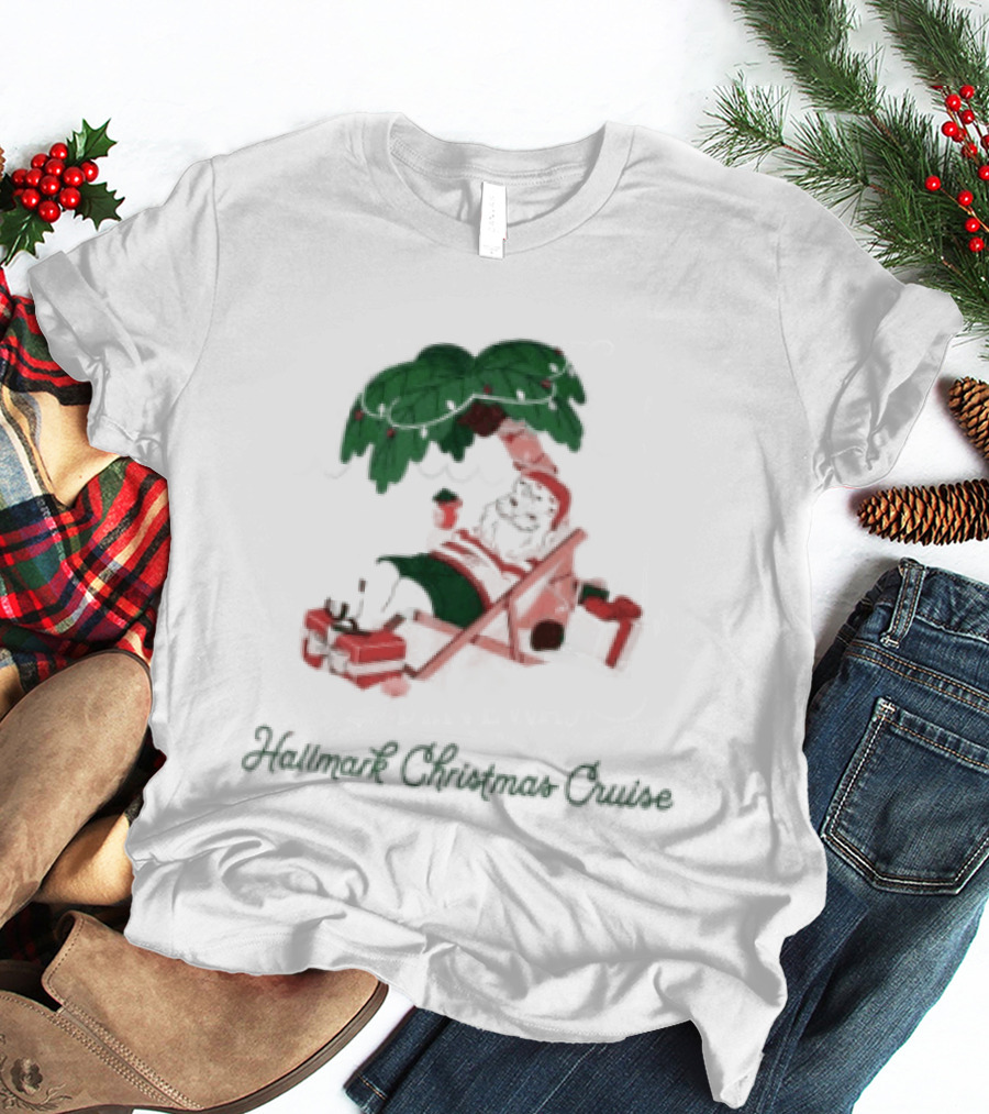 Hallmark Christmas Cruise Store Beach Santa 2026 Holiday Collection T-Shirt