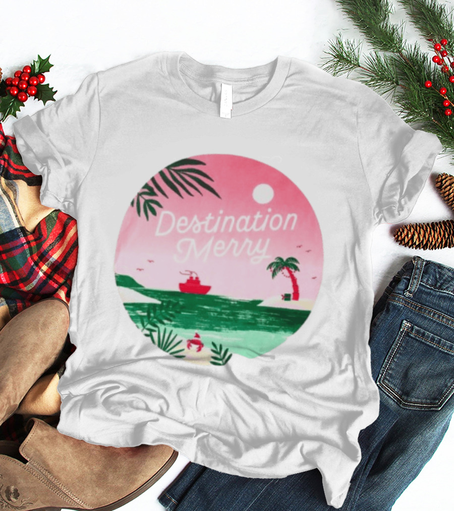 Hallmark Christmas Cruise 2026 Destination Merry White Tropical Getaway T-Shirt