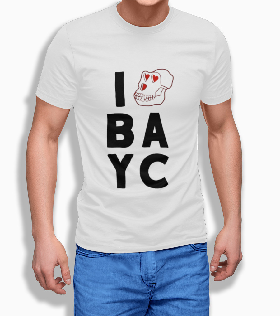 I Love BAYC I Heart Bored Ape Yacht Club NFT Crypto T-Shirt
