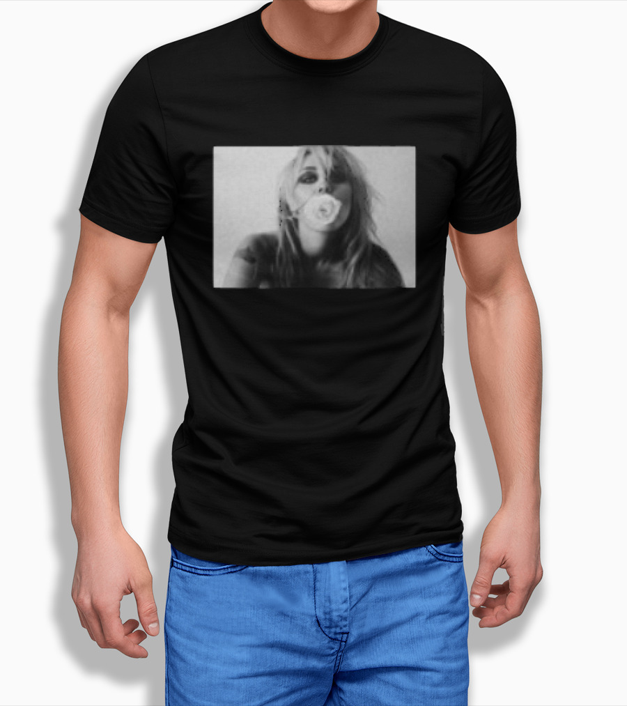 Miley Store Bass Persuades Black Bubblegum Pop T-Shirt