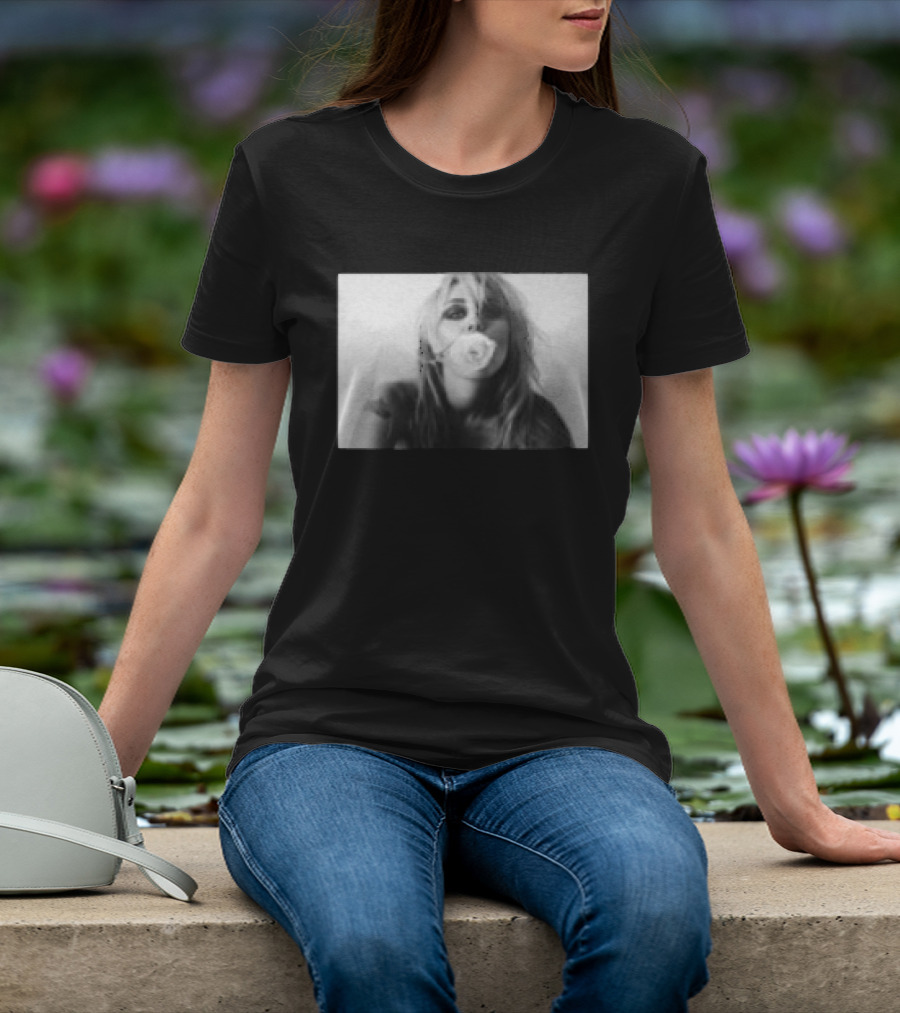 Miley Store Bass Persuades Black Bubblegum Pop T-Shirt
