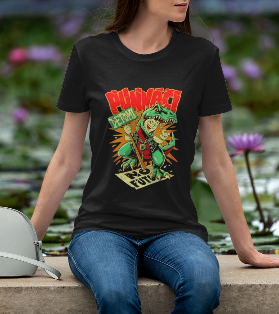 Punkači Deťomi No Future Dinosaur Punk Rock Rebellion T-Shirt