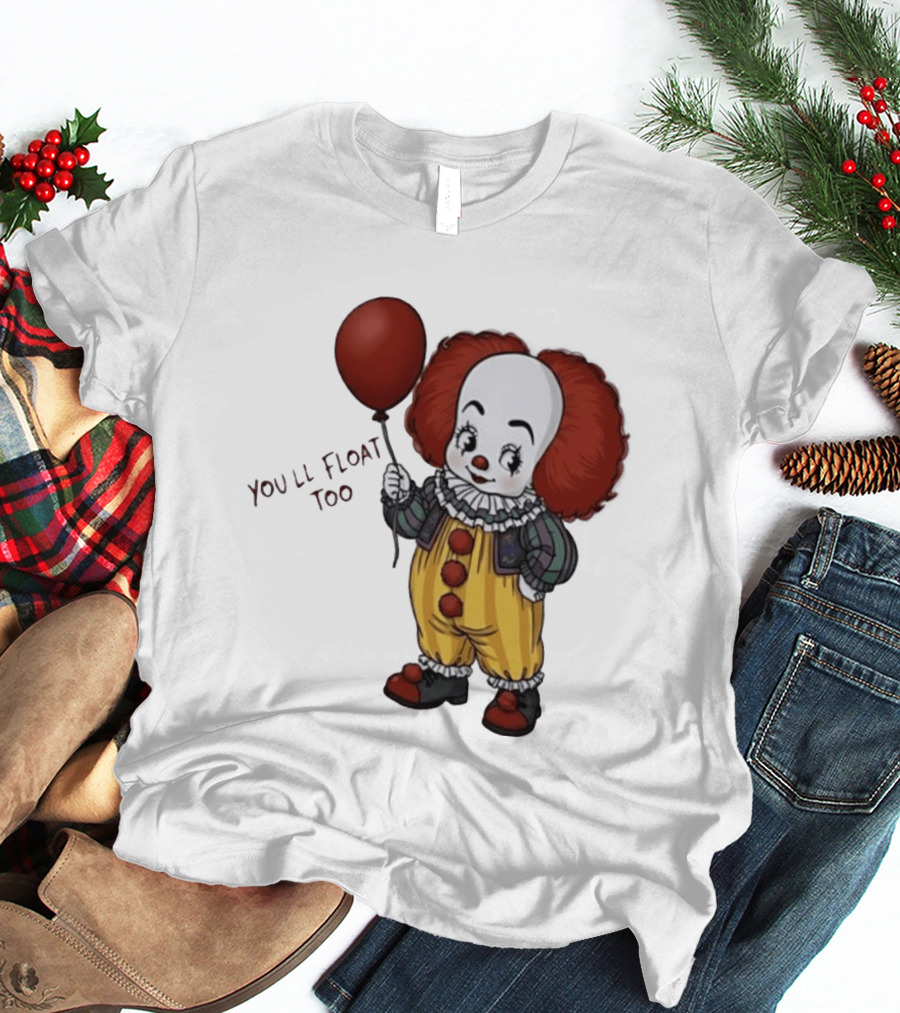 Pennywise Clown You'll Float Too Red Balloon T-Shirt