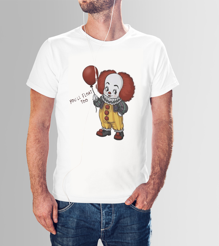 Pennywise Clown You'll Float Too Red Balloon T-Shirt