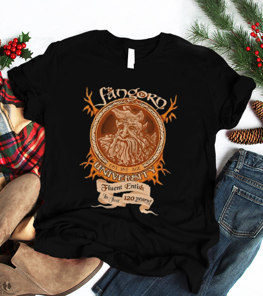 Fangorn University Est 1st Age Fluent Entish 120 Years Tree T-Shirt