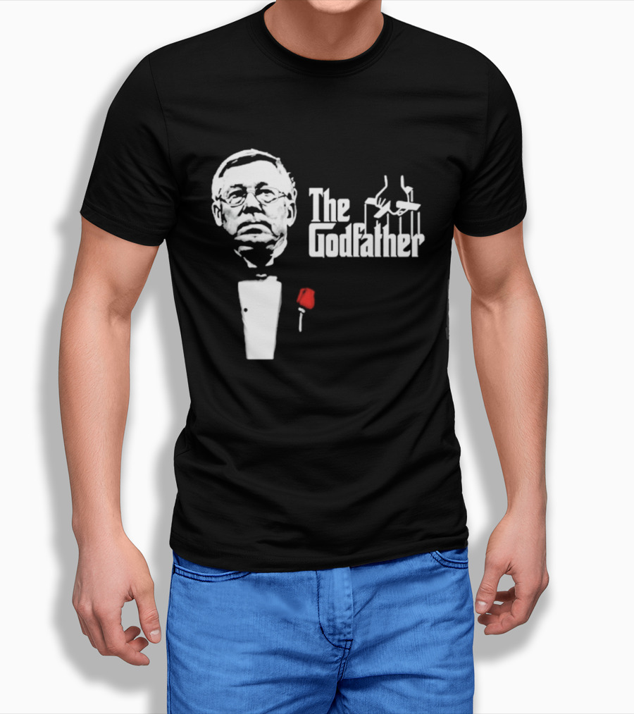 Sir Alex Ferguson The Godfather Tribute With Red Rose T-Shirt