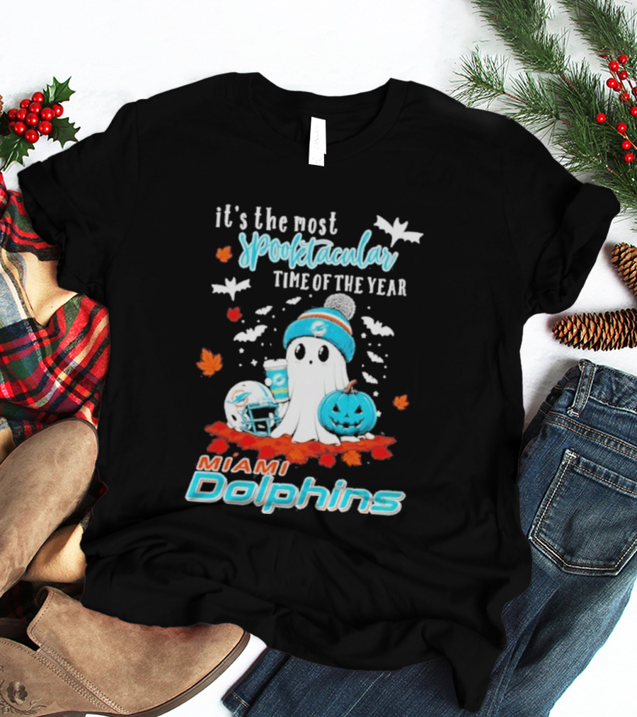 Miami Dolphins Halloween 2026 Most Spooktacular Time Of The Year T-Shirt