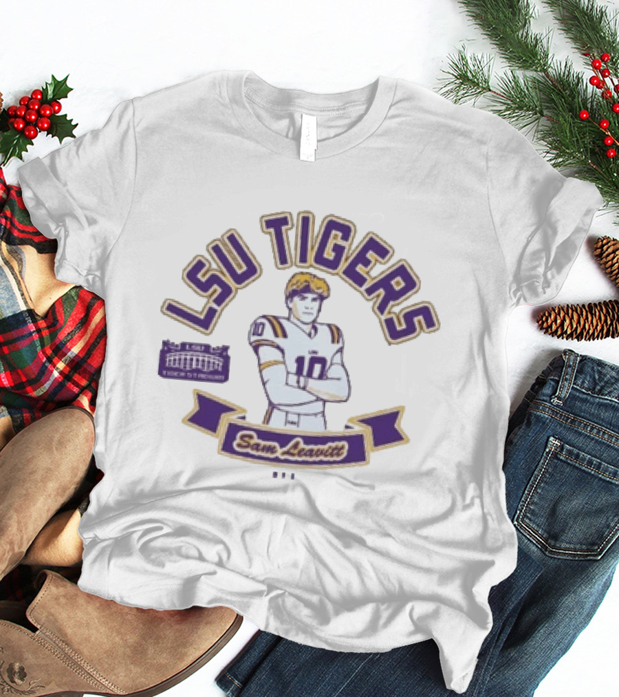 LSU Tigers Sam Leavitt ESPN College Gameday Football T-Shirt