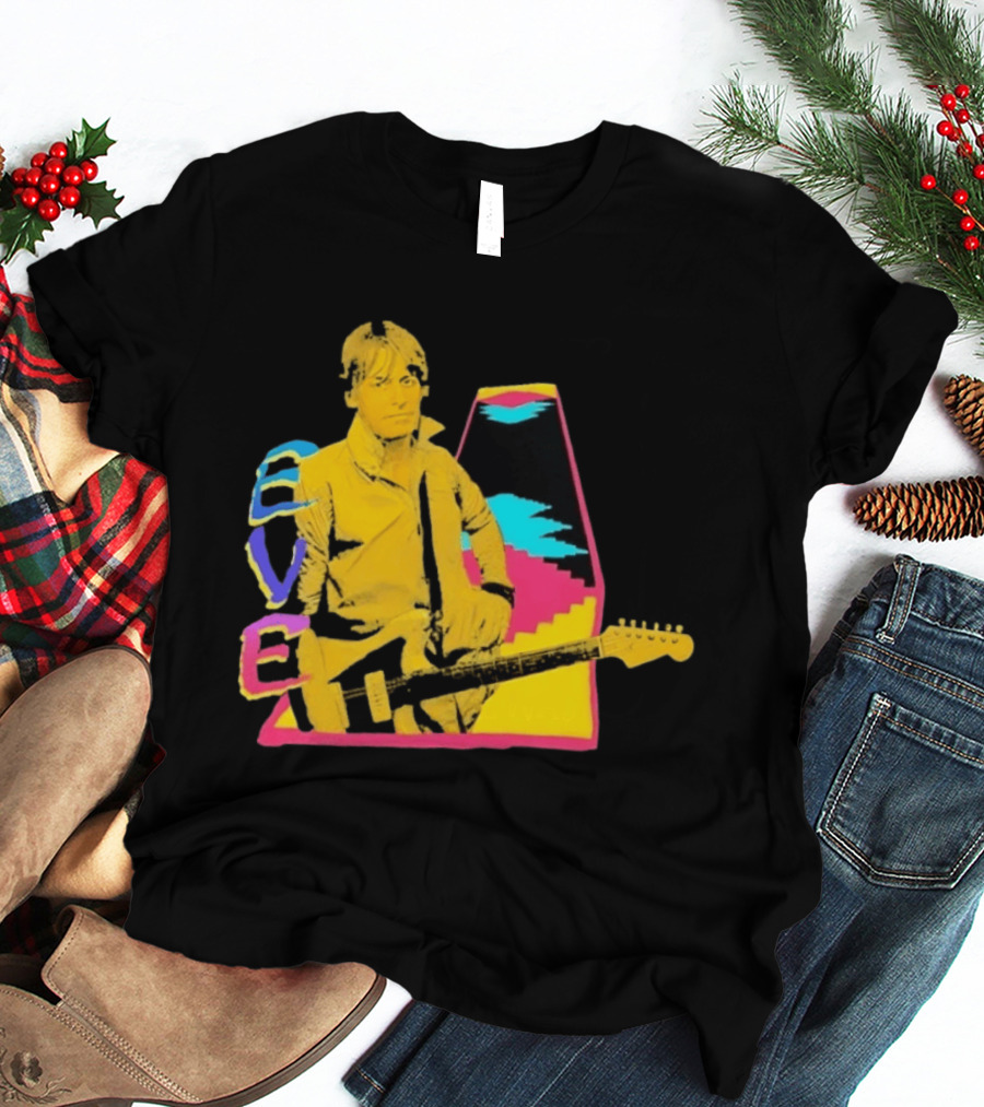 Steve Perry 80s Rock Vibes Retro Guitar T-Shirt