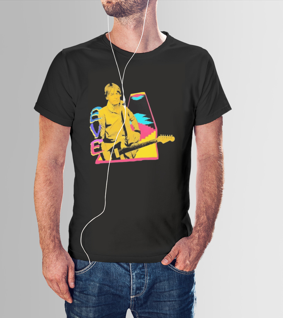 Steve Perry 80s Rock Vibes Retro Guitar T-Shirt