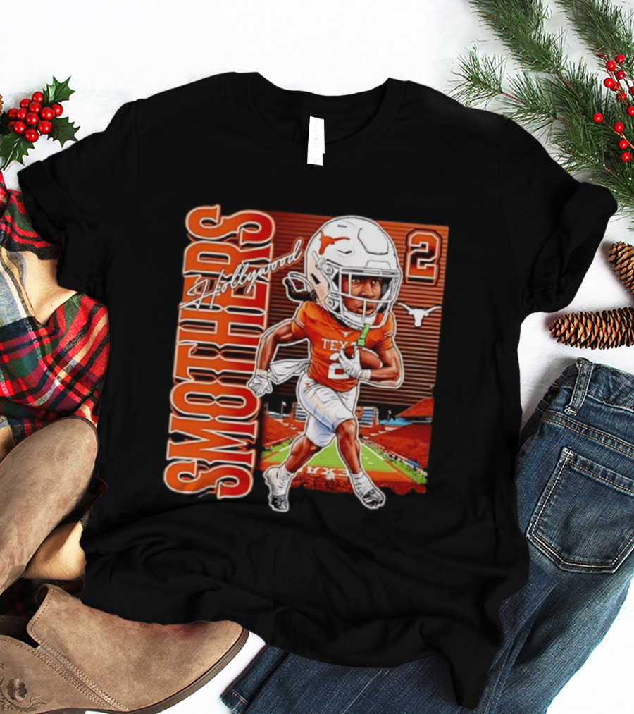 Hollywood Smothers Texas Longhorns Number 2 Football Player Action T-Shirt