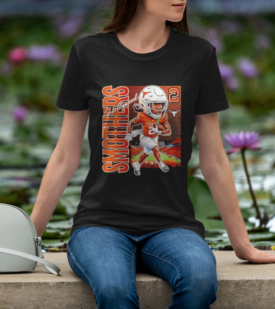 Hollywood Smothers Texas Longhorns Number 2 Football Player Action T-Shirt