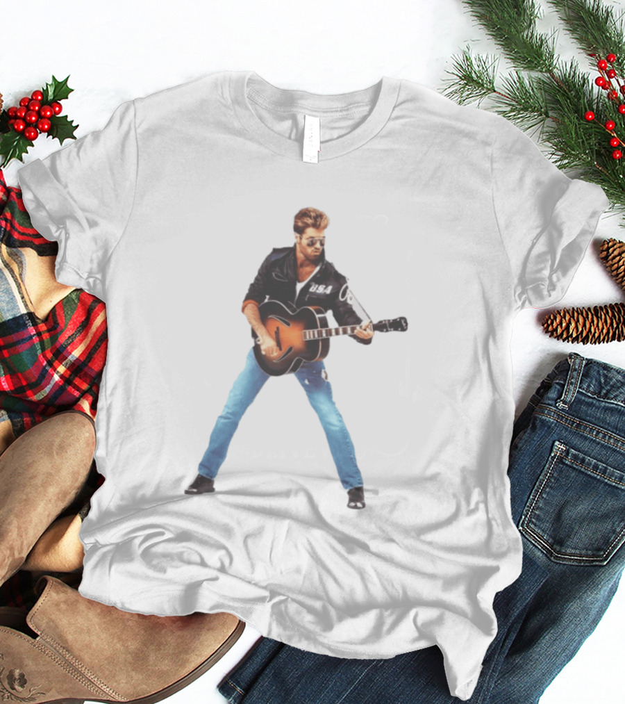 George Michael Faith Tour 1988 USA Guitar Jacket T-Shirt