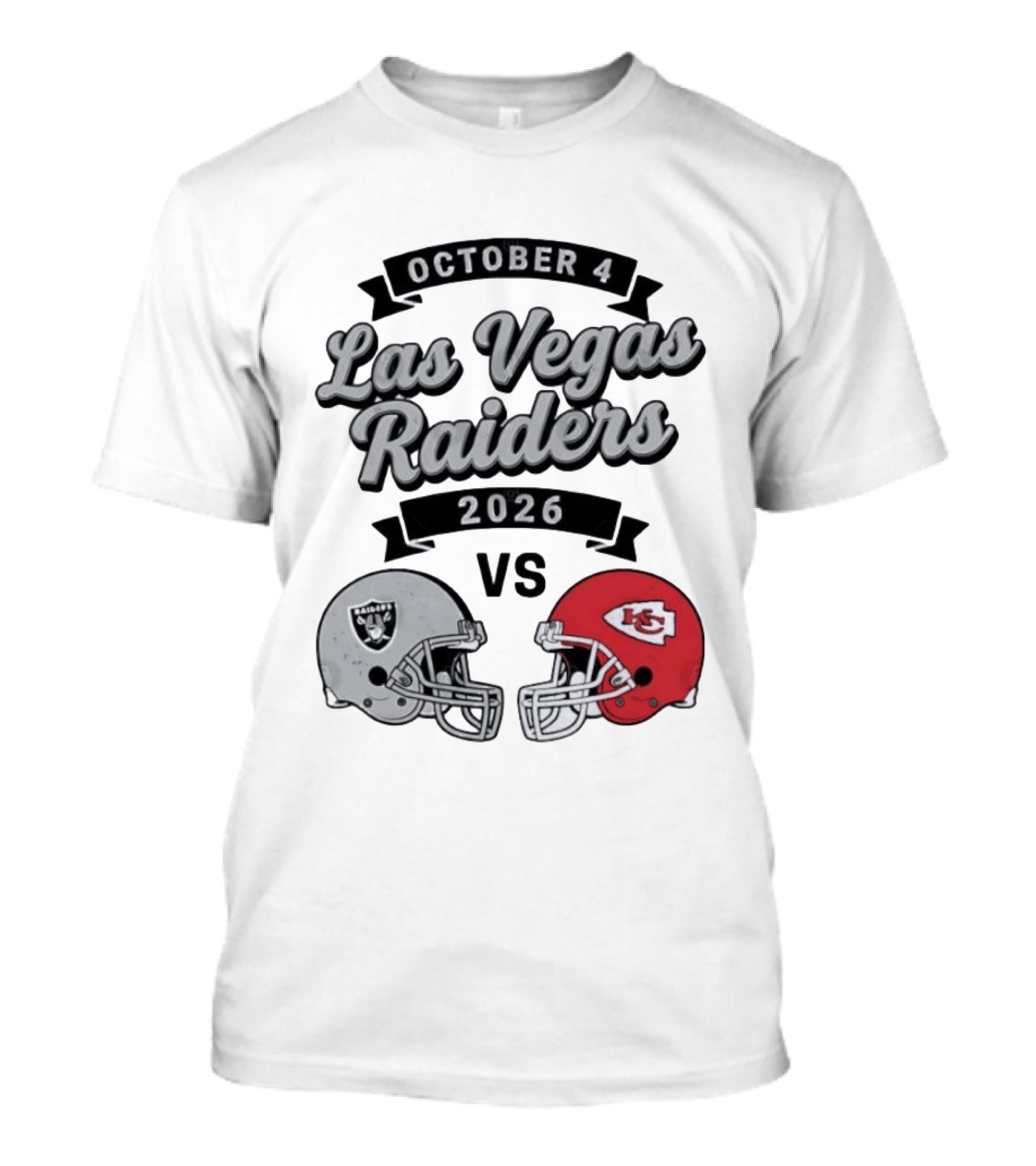 October 4 Las Vegas Raiders 2026 Vs Kansas City Chiefs T-Shirt