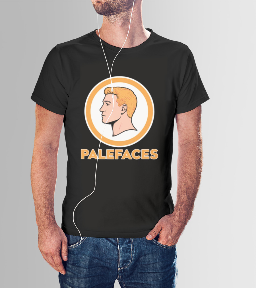 Caucasians Palefaces Orange Circle T-Shirt