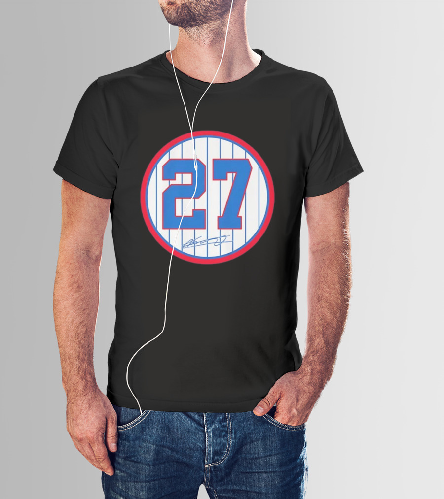Vladimir Guerrero Number 27 Montreal Expos Team Signed Jersey Patch T-Shirt