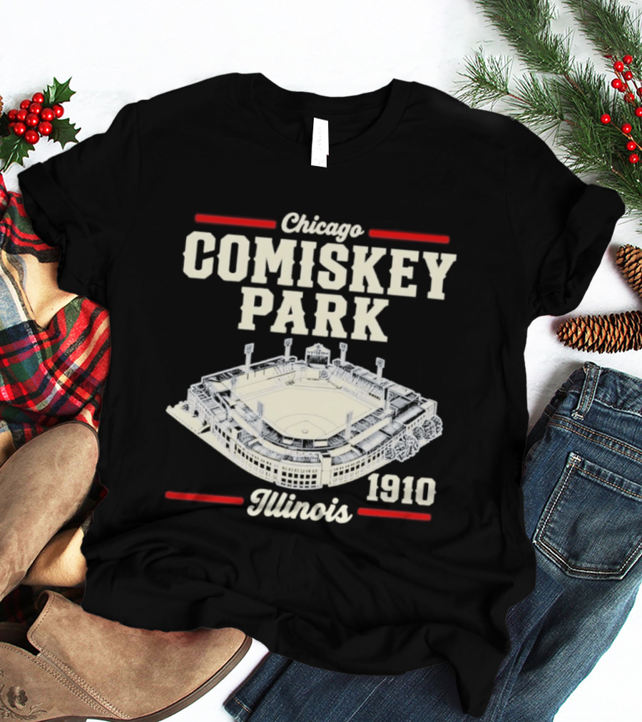 Chicago Comiskey Park 1910 Illinois Historic Baseball Stadium T-Shirt
