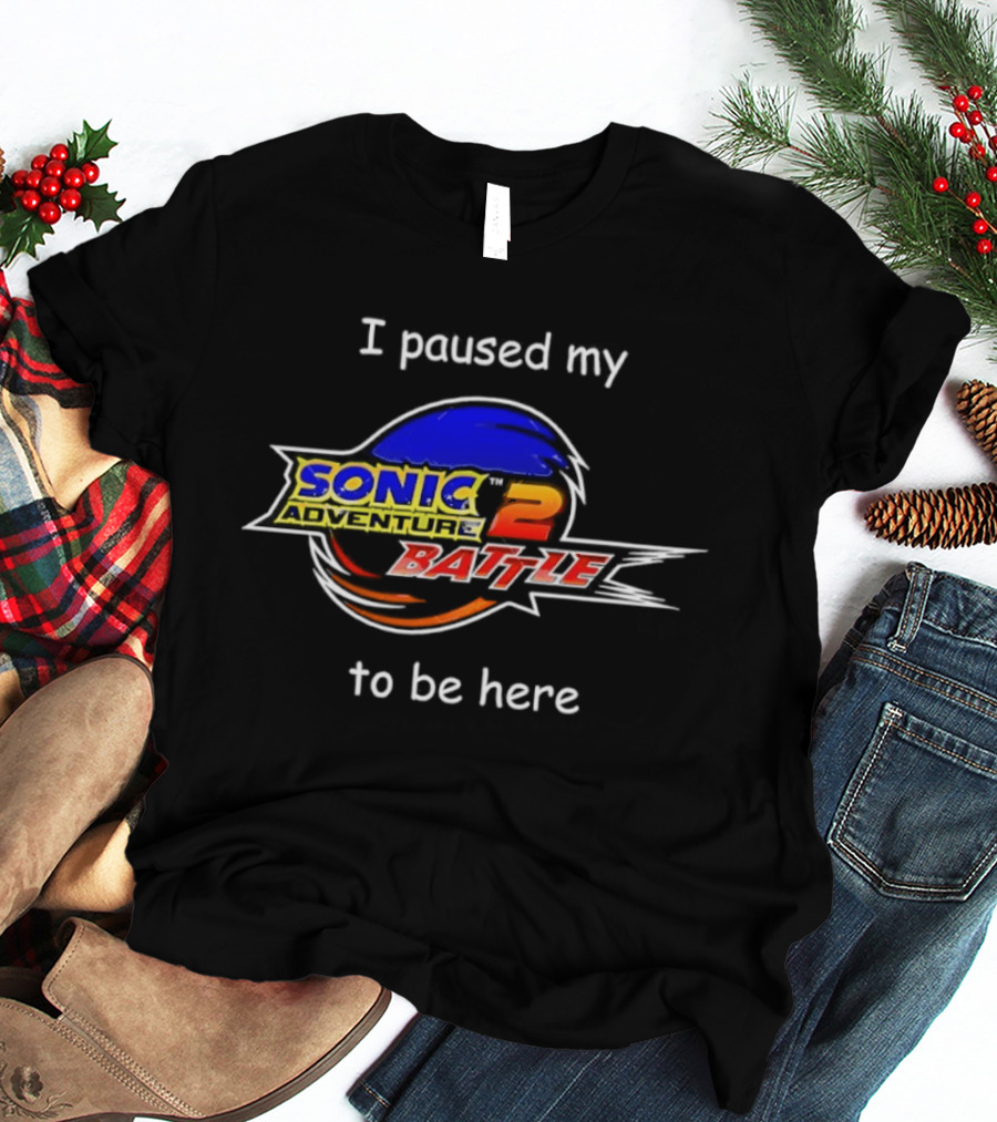 I Paused My Sonic The Hedgehog 2 Battle To Be Here T-Shirt