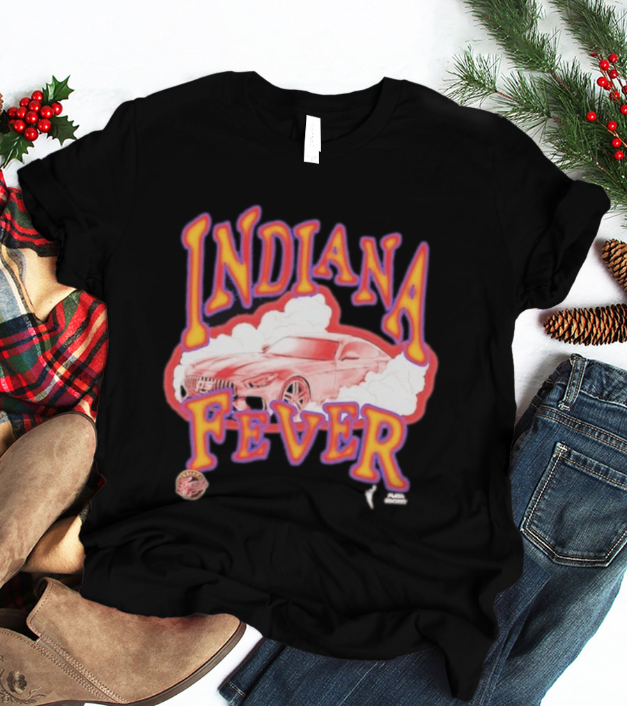 Indiana Fever Car Sketch Design WNBA Team Spirit T-Shirt