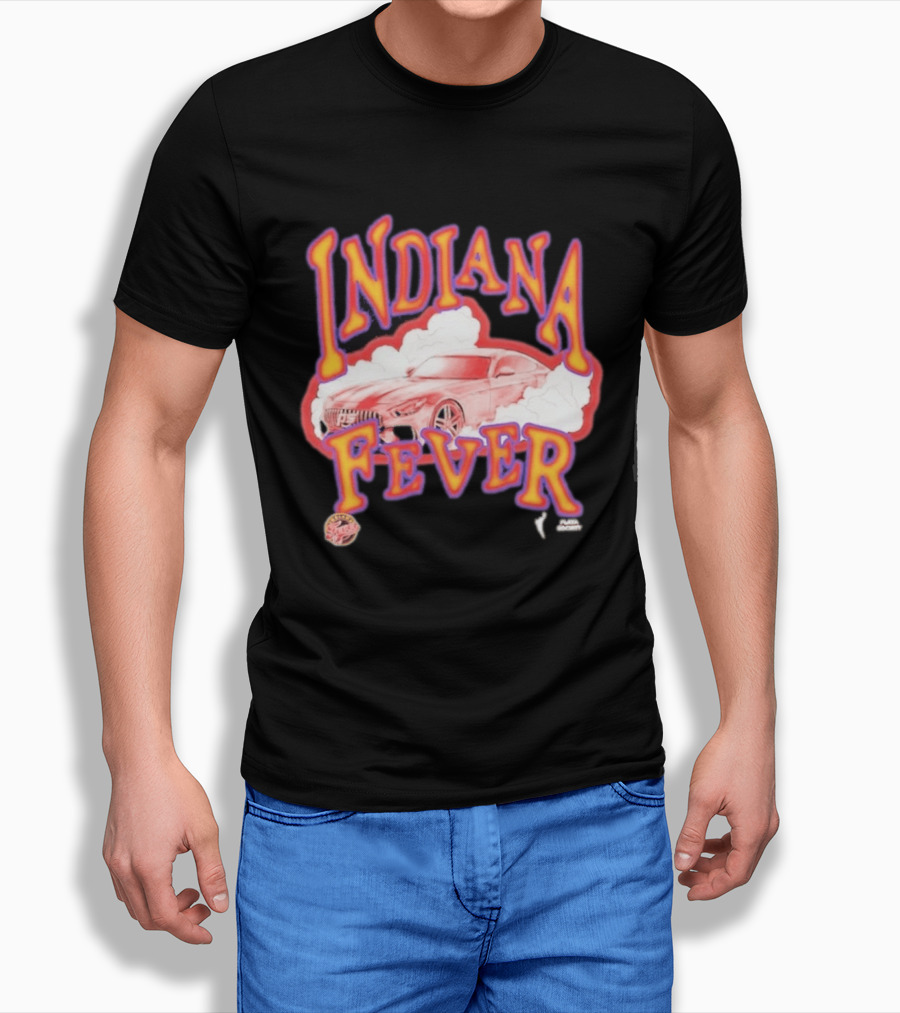Indiana Fever Car Sketch Design WNBA Team Spirit T-Shirt