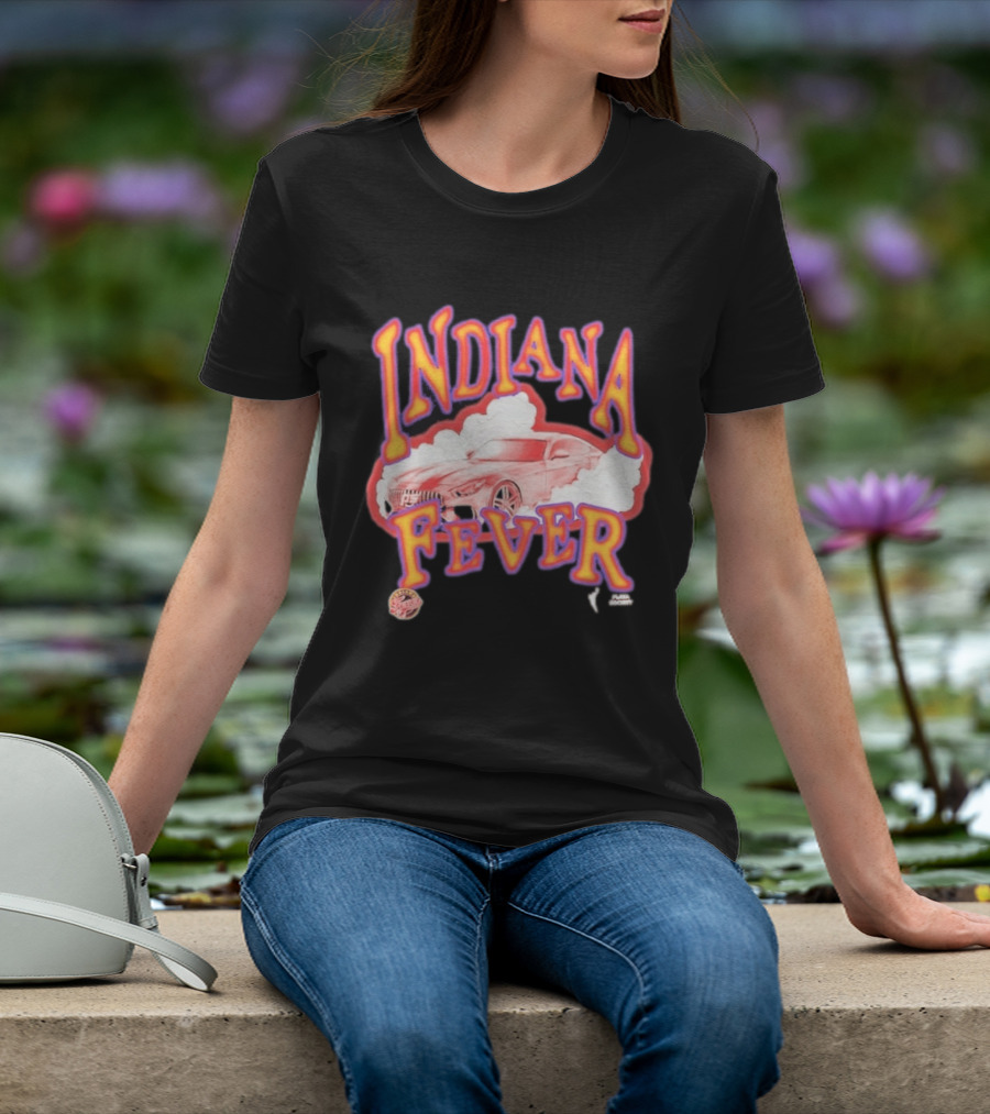 Indiana Fever Car Sketch Design WNBA Team Spirit T-Shirt