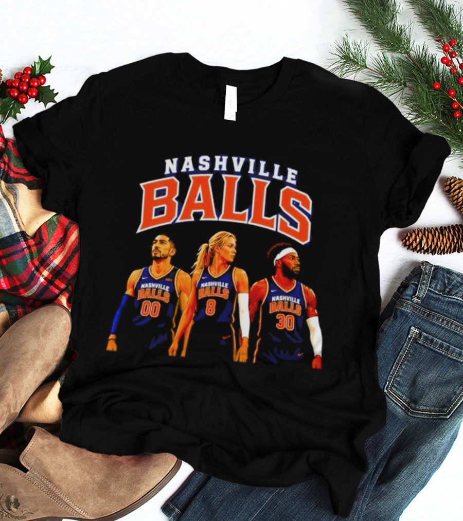 Nashville Balls Basketball Team Jersey Sports 00 8 30 T-Shirt