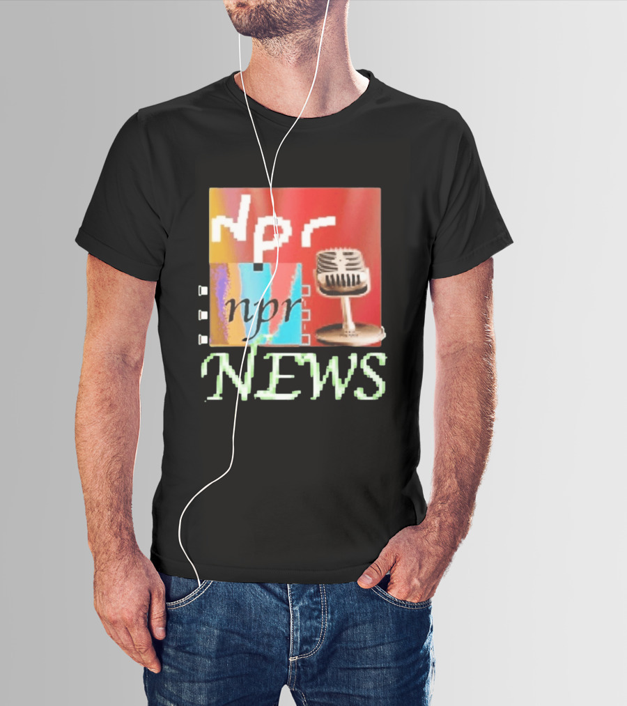 NPR News Public Radio Microphone Icon Podcast T-Shirt